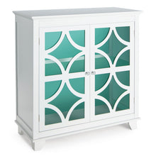 Load image into Gallery viewer, Kitchen Buffet Sideboard with Glass Doors and Adjustable Shelf-Green