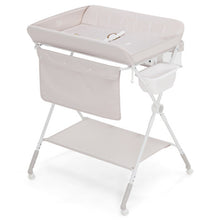 Load image into Gallery viewer, Foldable Baby Changing Table with Wheels-Beige