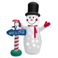 Load image into Gallery viewer, 6 Feet Inflatable Christmas Decoration with Built-in Snowflake Projector
