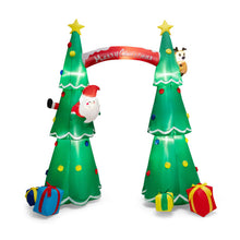 Load image into Gallery viewer, 10 Feet Tall Inflatable Christmas Arch with LED and Built-in Air Blower