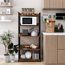 Load image into Gallery viewer, 3/5-Tier Industrial Bookshelf Storage Shelf Display Rack with Adjustable Shelves-5Tier