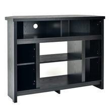 Load image into Gallery viewer, Corner TV Stand Entertainment Console Center with Adjustable Shelves-Black