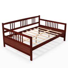 Load image into Gallery viewer, Full Size Metal Daybed Frame with Guardrails