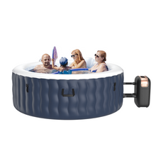 Load image into Gallery viewer, 4 Person Inflatable Hot Tub Spa with 108 Massage Bubble Jets-Blue