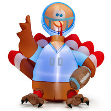 Load image into Gallery viewer, 5 Feet Inflatable Thanksgiving Turkey Football Player with Lights