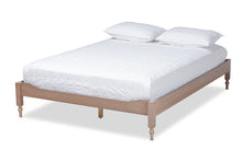 Load image into Gallery viewer, Baxton Studio Laure French Bohemian Antique Oak Finished Wood Full Size Platform Bed Frame