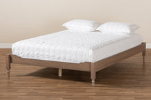 Load image into Gallery viewer, Baxton Studio Laure French Bohemian Antique Oak Finished Wood Full Size Platform Bed Frame