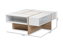 Load image into Gallery viewer, Baxton Studio Rasa Modern and Contemporary Two-Tone White and Oak Finished Wood Coffee Table
