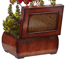Load image into Gallery viewer, Autumn Orchid & Succulent Arrangement w/Chest