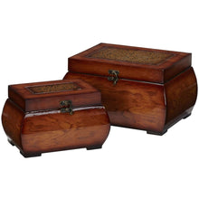 Load image into Gallery viewer, Decorative Lacquered Wood Chests (Set of 2)