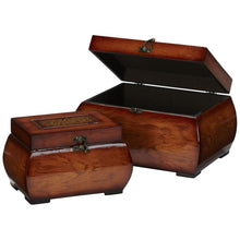 Load image into Gallery viewer, Decorative Lacquered Wood Chests (Set of 2)