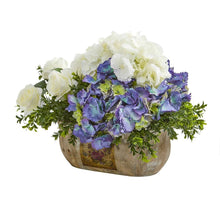 Load image into Gallery viewer, Rose and Hydrangea Artificial Arrangement