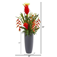 Load image into Gallery viewer, 3.5'Tropical Flowers and Succulent Artificial Plant in Planter