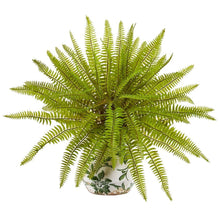 Load image into Gallery viewer, 15" Fern Artificial Plant in Floral Planter