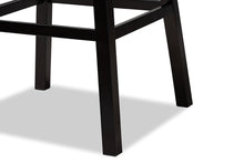 Load image into Gallery viewer, Baxton Studio Gregory Modern Transitional Light Grey Velvet Fabric Upholstered and Dark Brown Finished Wood 2-Piece Swivel Bar Stool Set Set