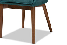 Load image into Gallery viewer, Baxton Studio Gilmore Modern and Contemporary Teal Velvet Fabric Upholstered and Walnut Brown Finished Wood 2-Piece Dining Chair Set Set