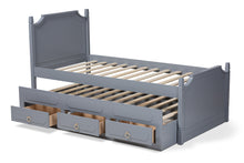 Load image into Gallery viewer, Baxton Studio Mariana Traditional Transitional Grey Finished Wood Twin Size 3-Drawer Storage Bed with Pull-Out Trundle Bed