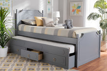 Load image into Gallery viewer, Baxton Studio Mariana Traditional Transitional Grey Finished Wood Twin Size 3-Drawer Storage Bed with Pull-Out Trundle Bed