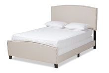 Load image into Gallery viewer, Baxton Studio Morgan Modern Transitional Beige Fabric Upholstered Queen Size Panel Bed