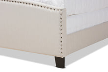 Load image into Gallery viewer, Baxton Studio Morgan Modern Transitional Beige Fabric Upholstered Queen Size Panel Bed