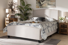 Load image into Gallery viewer, Baxton Studio Morgan Modern Transitional Beige Fabric Upholstered Queen Size Panel Bed
