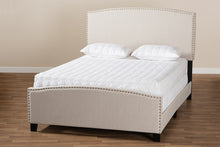 Load image into Gallery viewer, Baxton Studio Morgan Modern Transitional Beige Fabric Upholstered Queen Size Panel Bed