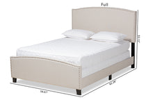 Load image into Gallery viewer, Baxton Studio Morgan Modern Transitional Beige Fabric Upholstered Queen Size Panel Bed