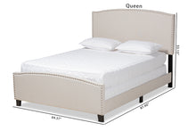 Load image into Gallery viewer, Baxton Studio Morgan Modern Transitional Beige Fabric Upholstered Queen Size Panel Bed