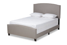 Load image into Gallery viewer, Baxton Studio Morgan Modern Transitional Grey Fabric Upholstered Queen Size Panel Bed