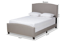 Load image into Gallery viewer, Baxton Studio Morgan Modern Transitional Grey Fabric Upholstered Queen Size Panel Bed