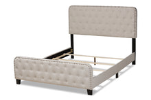 Load image into Gallery viewer, Baxton Studio Annalisa Modern Transitional Beige Fabric Upholstered Button Tufted King Size Panel Bed