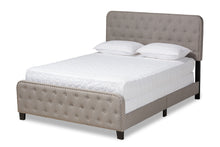 Load image into Gallery viewer, Baxton Studio Annalisa Modern Transitional Grey Fabric Upholstered Button Tufted Queen Size Panel Bed
