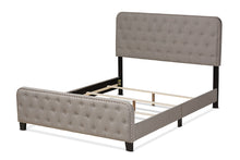 Load image into Gallery viewer, Baxton Studio Annalisa Modern Transitional Grey Fabric Upholstered Button Tufted King Size Panel Bed