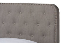 Load image into Gallery viewer, Baxton Studio Annalisa Modern Transitional Grey Fabric Upholstered Button Tufted Queen Size Panel Bed