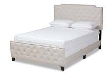 Load image into Gallery viewer, Baxton Studio Marion Modern Transitional Beige Fabric Upholstered Button Tufted King Size Panel Bed