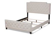 Load image into Gallery viewer, Baxton Studio Marion Modern Transitional Beige Fabric Upholstered Button Tufted King Size Panel Bed