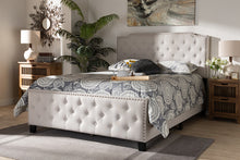 Load image into Gallery viewer, Baxton Studio Marion Modern Transitional Beige Fabric Upholstered Button Tufted Full Size Panel Bed