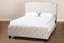 Load image into Gallery viewer, Baxton Studio Marion Modern Transitional Beige Fabric Upholstered Button Tufted King Size Panel Bed