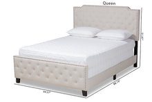 Load image into Gallery viewer, Baxton Studio Marion Modern Transitional Beige Fabric Upholstered Button Tufted King Size Panel Bed