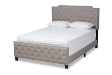 Load image into Gallery viewer, Baxton Studio Marion Modern Transitional Grey Fabric Upholstered Button Tufted King Size Panel Bed
