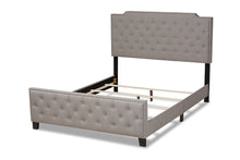 Load image into Gallery viewer, Baxton Studio Marion Modern Transitional Grey Fabric Upholstered Button Tufted King Size Panel Bed