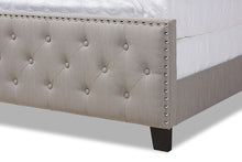Load image into Gallery viewer, Baxton Studio Marion Modern Transitional Grey Fabric Upholstered Button Tufted King Size Panel Bed