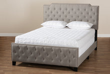 Load image into Gallery viewer, Baxton Studio Marion Modern Transitional Grey Fabric Upholstered Button Tufted King Size Panel Bed