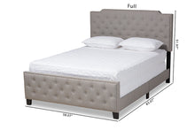 Load image into Gallery viewer, Baxton Studio Marion Modern Transitional Grey Fabric Upholstered Button Tufted King Size Panel Bed