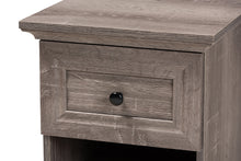 Load image into Gallery viewer, Baxton Studio Dara Traditional Transitional Grey Brown Oak Finished 1-Drawer Wood Nightstand