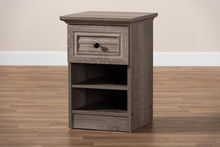 Load image into Gallery viewer, Baxton Studio Dara Traditional Transitional Grey Brown Oak Finished 1-Drawer Wood Nightstand