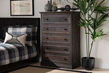 Load image into Gallery viewer, Baxton Studio Nolan Traditional Transitional Hazel Walnut Brown Finished 5-Drawer Wood Chest