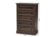 Load image into Gallery viewer, Baxton Studio Nolan Traditional Transitional Hazel Walnut Brown Finished 5-Drawer Wood Chest