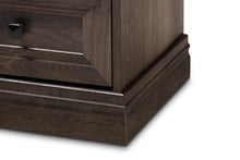 Load image into Gallery viewer, Baxton Studio Nolan Traditional Transitional Hazel Walnut Brown Finished 2-Drawer Wood Nightstand