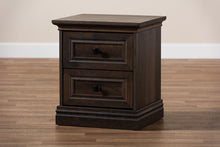 Load image into Gallery viewer, Baxton Studio Nolan Traditional Transitional Hazel Walnut Brown Finished 2-Drawer Wood Nightstand